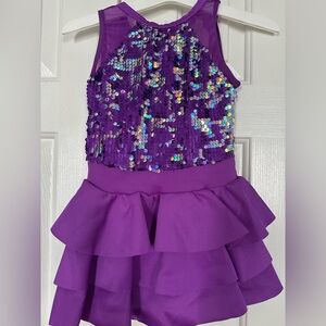 Weissman Purple Sequin Dance Dress